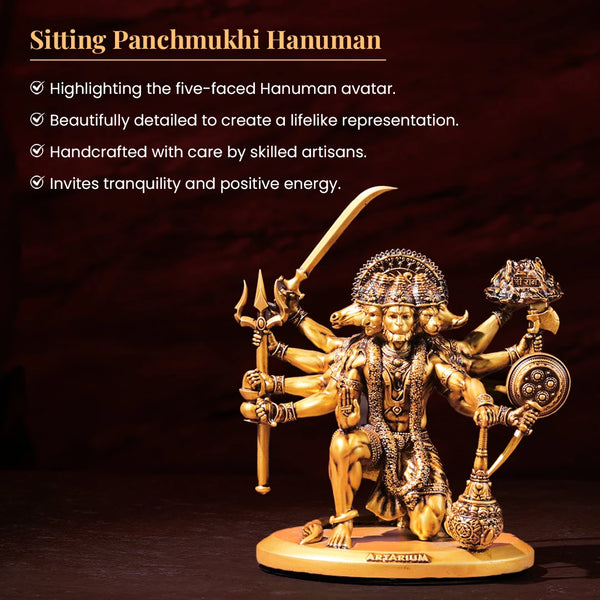 Sitting Panchmukhi Hanuman Statue