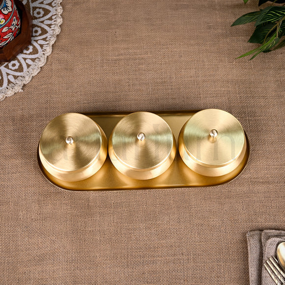 Brass Nut Bowl Set