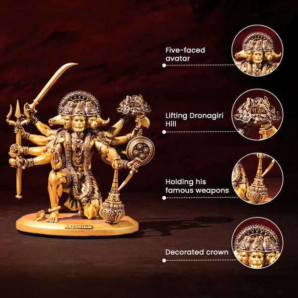 Sitting Panchmukhi Hanuman Statue