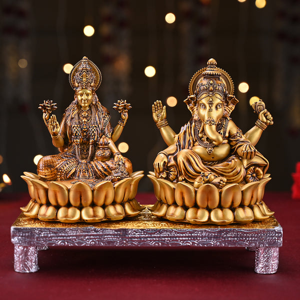 Dhanlaxmi Ganpati Bappa Murti (Lotus)