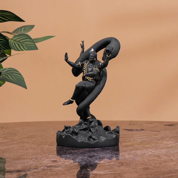 Mystical Shiva Black (6 Inch) With Golden Ornaments