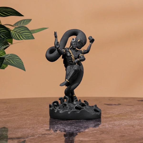 Mystical Shiva Black (6 Inch) With Golden Ornaments