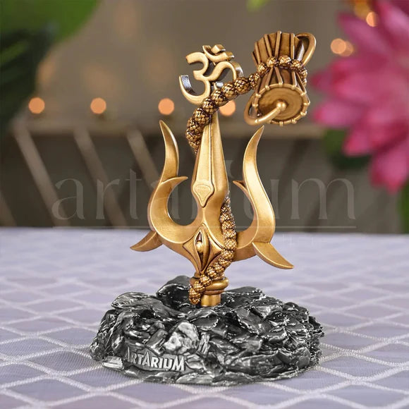 Lord Shiva Trishul With Damru Car Dashboard